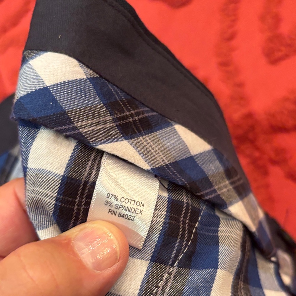 Banana Republic Men's Chinos - Blue and Brown Plaid - Picture 7 of 7